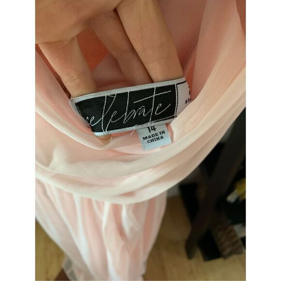 Celebrate db dress pink maxi dress size 14 bridesmaid made of honor - Picture 6 of 6